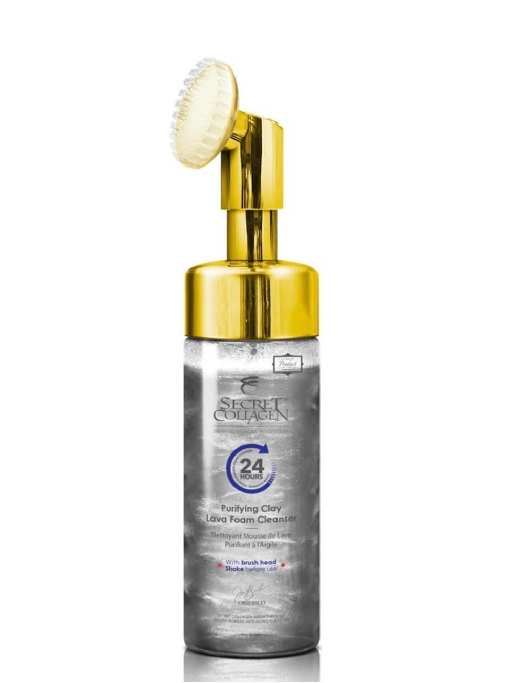 Secret Collagen C Serum Bottle with Gold Accents